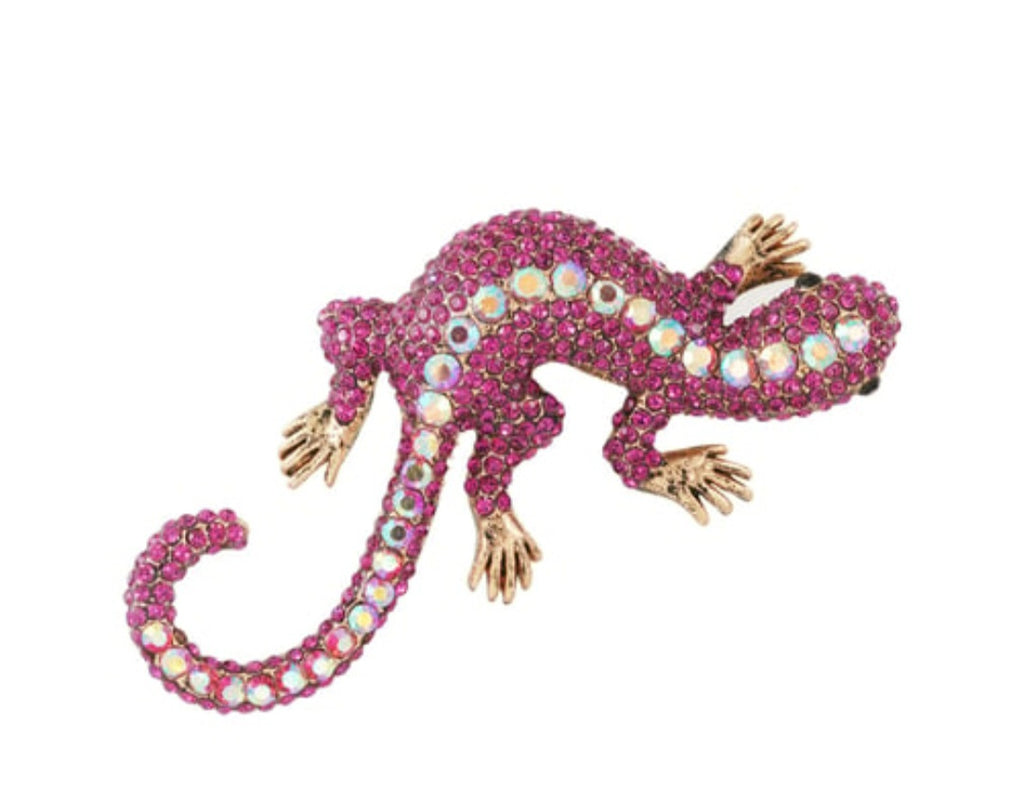 Broche salamander big roze
