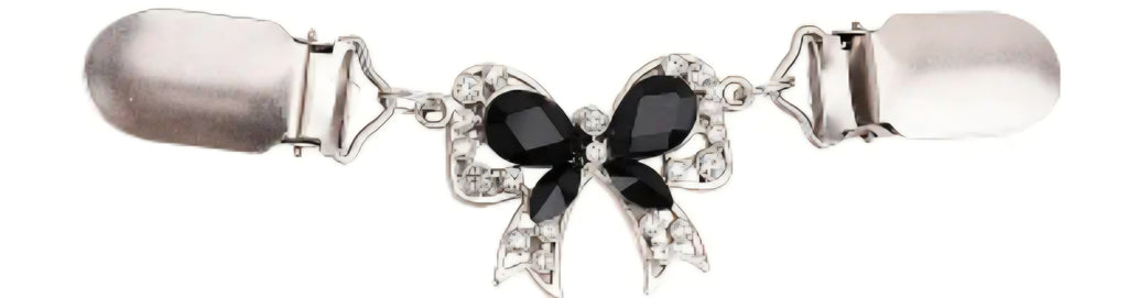 Vestsluiting strik -zilver- zwart