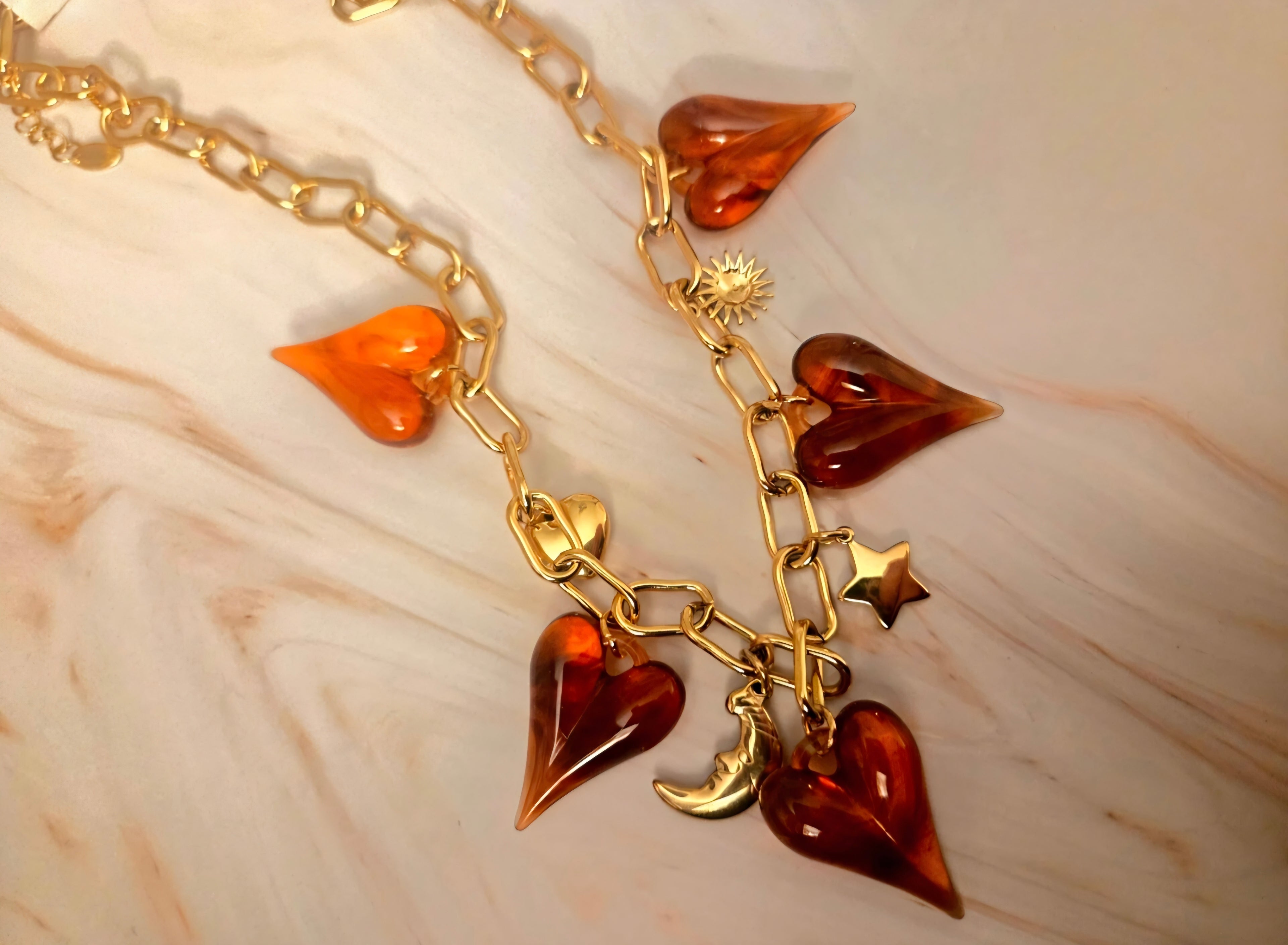 Bedelketting- Stainlesssteel- love hart