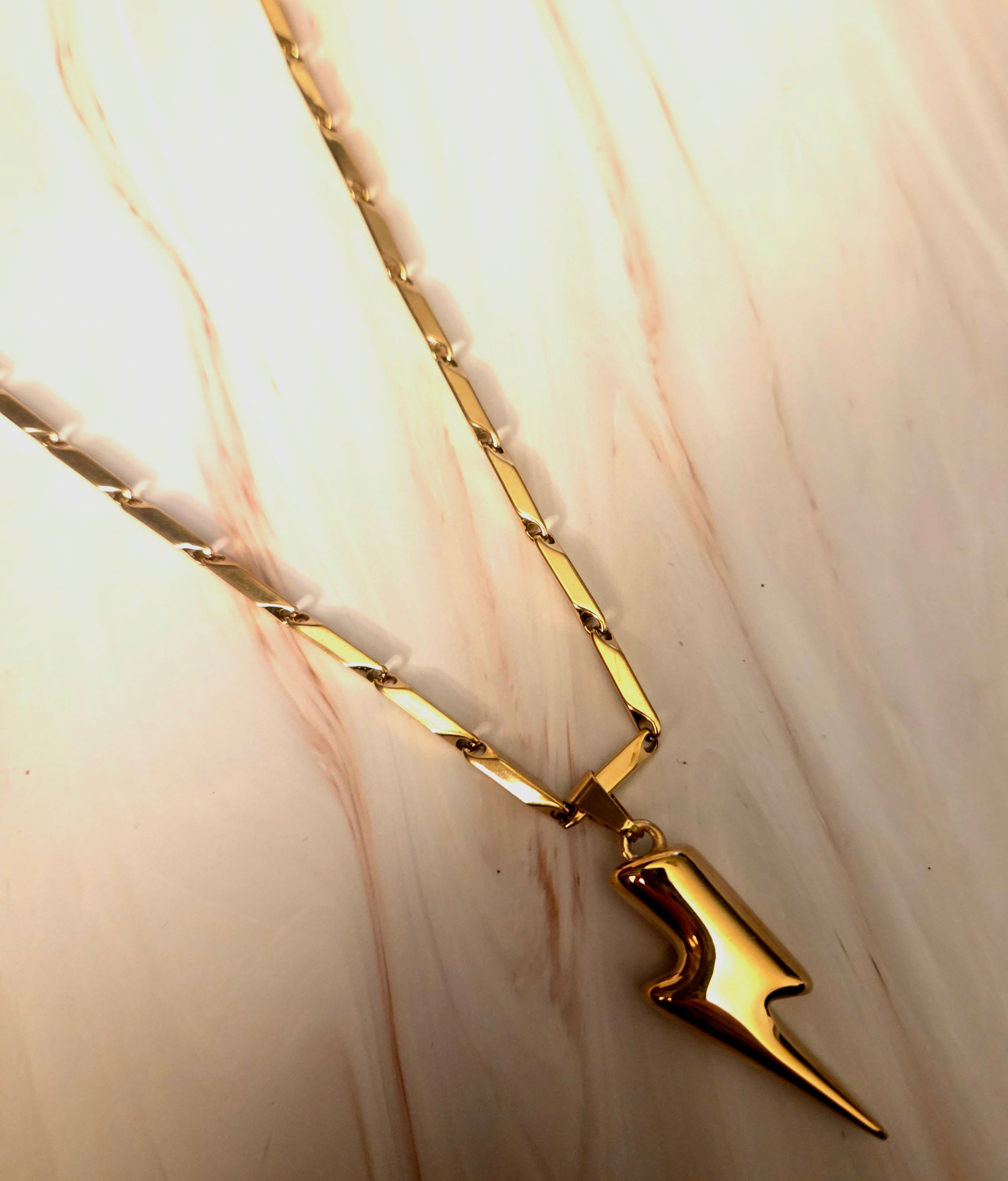 Ketting 60cm bliksem - Stainlesssteel