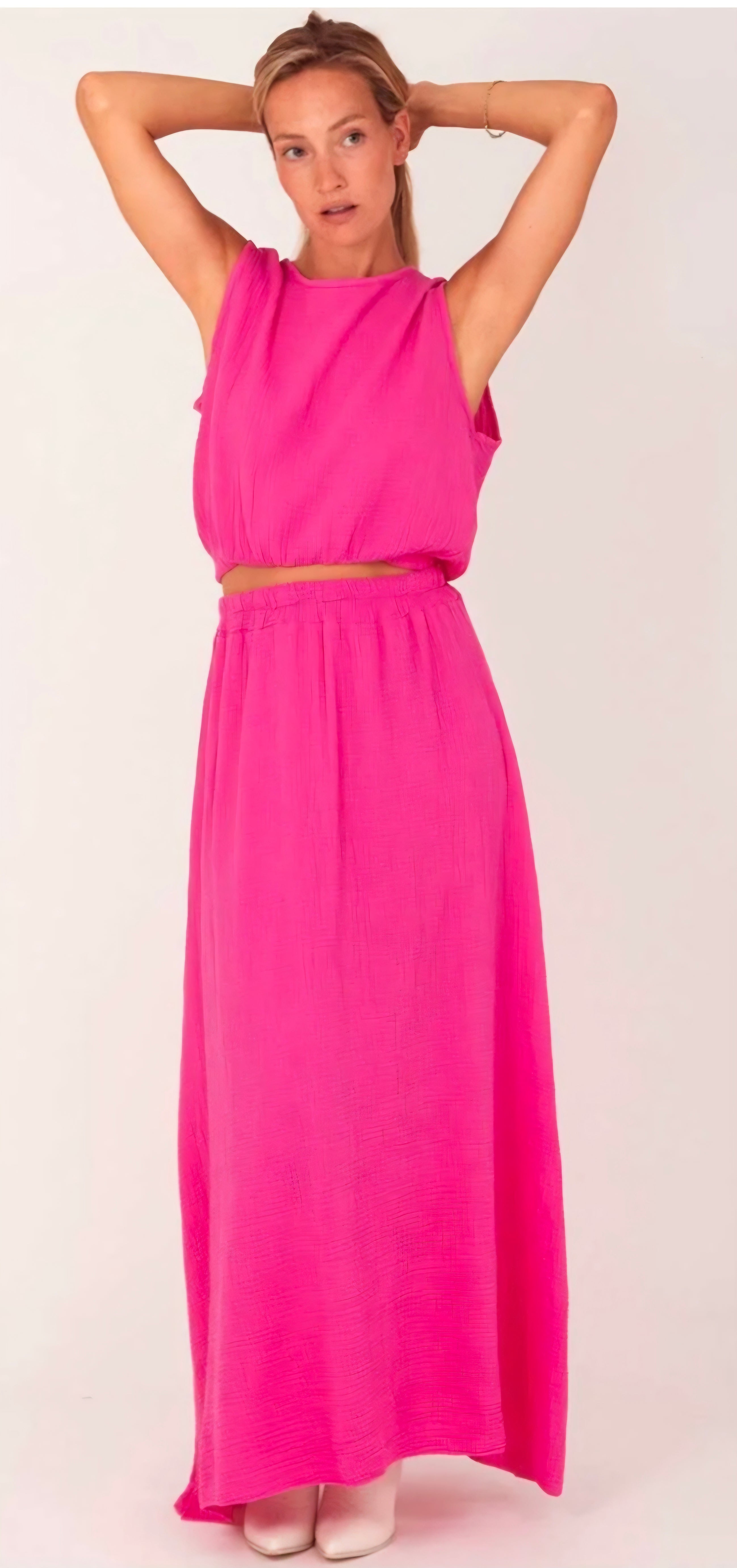 Set top en rok  roze