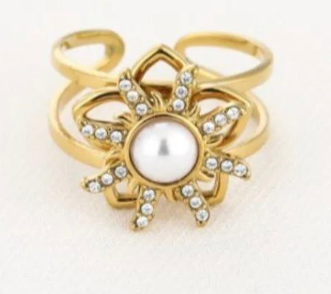 Spinner ring zon- Stainlesssteel- Verstelbaar- goud