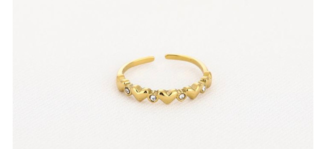 Basic ring goud- zirkonia- Stainlesssteel