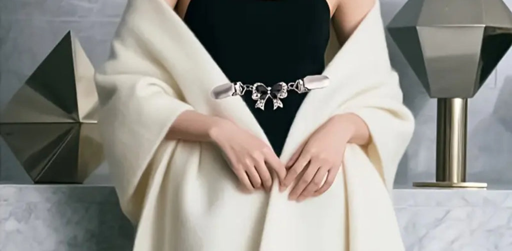 Vestsluiting strik -zilver- zwart