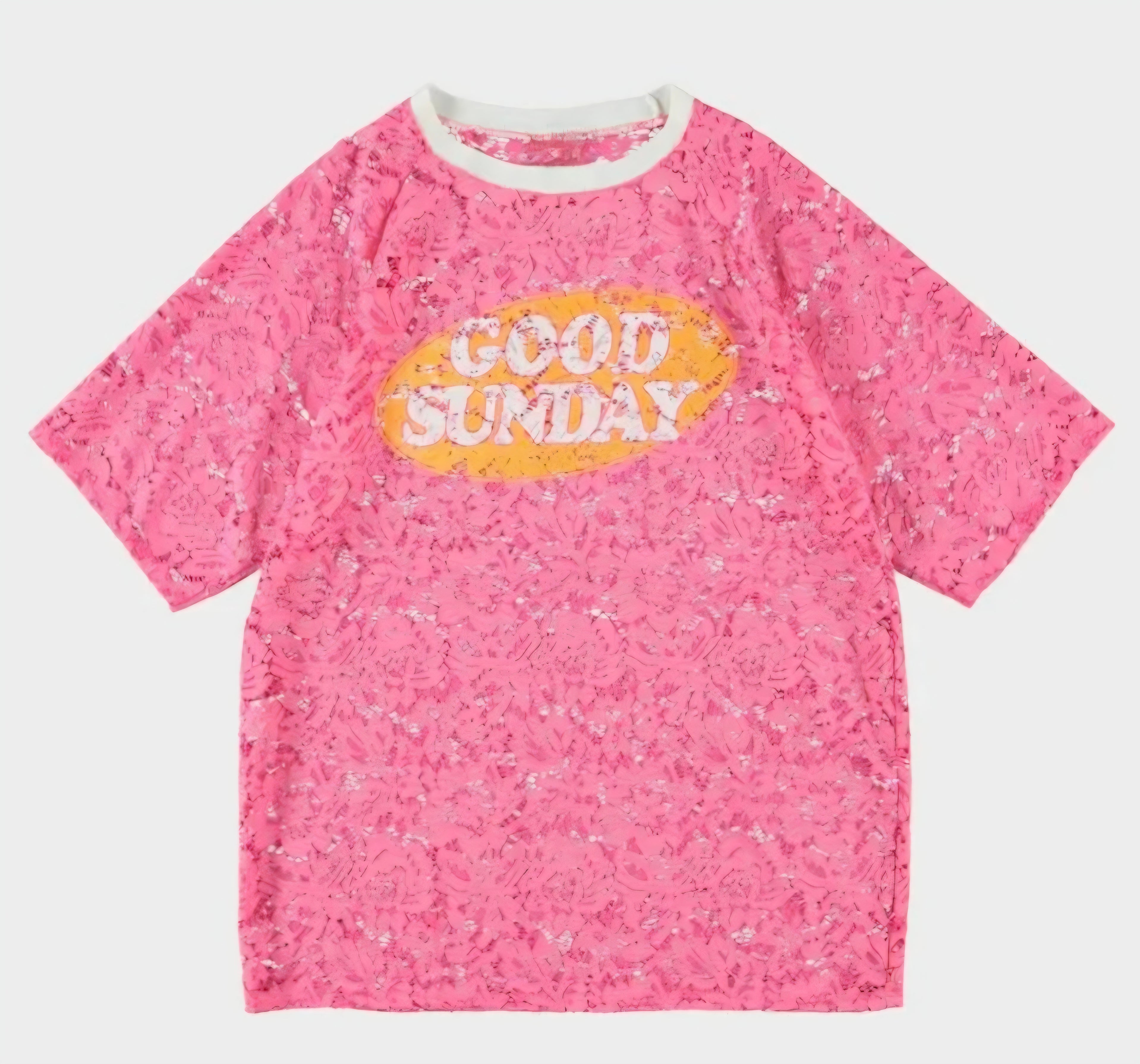 Tshirt lace candy roze