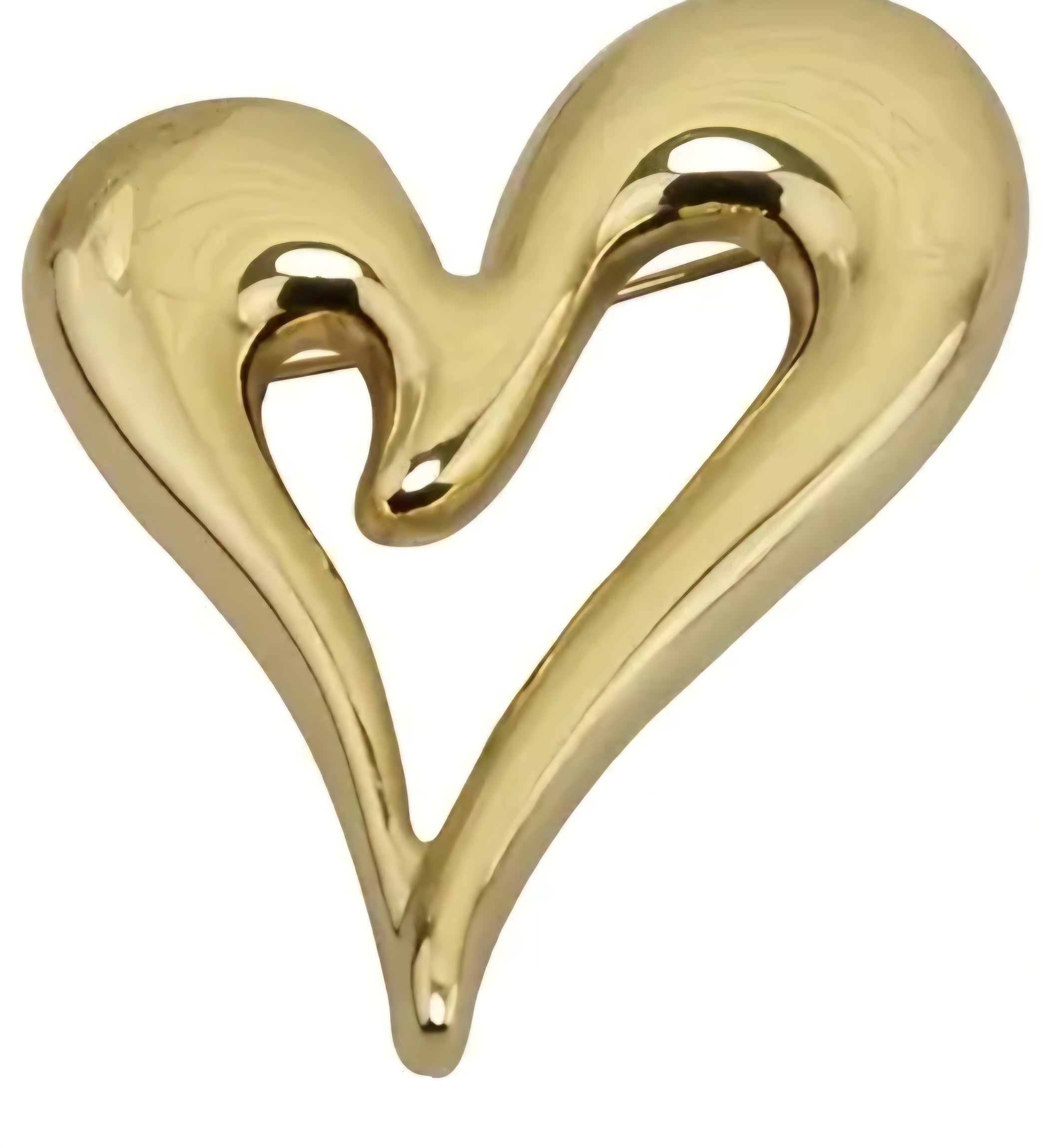 Broche hart - goud en zilver