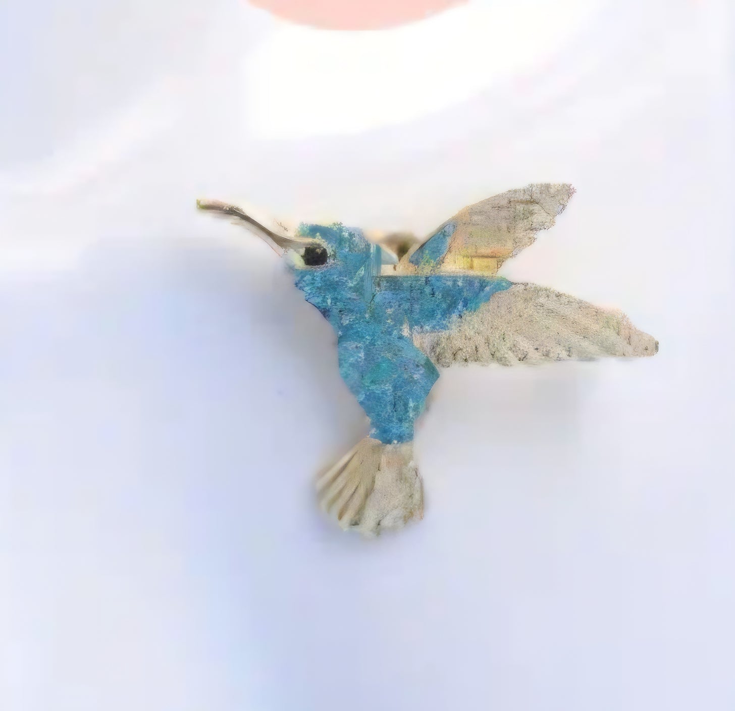 Broche vogel blauw