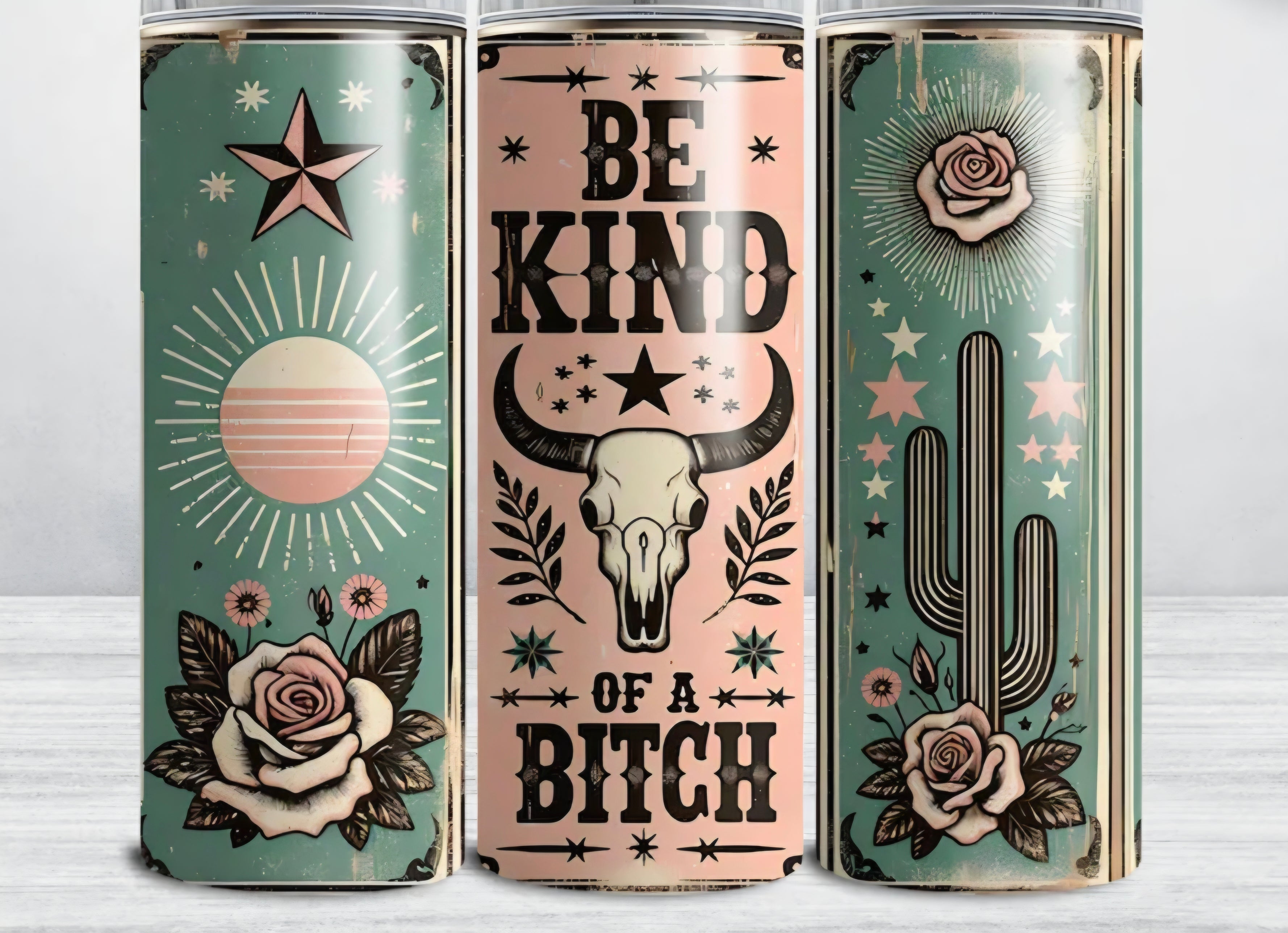 Tumbler be kind  ibiza boho western vibe