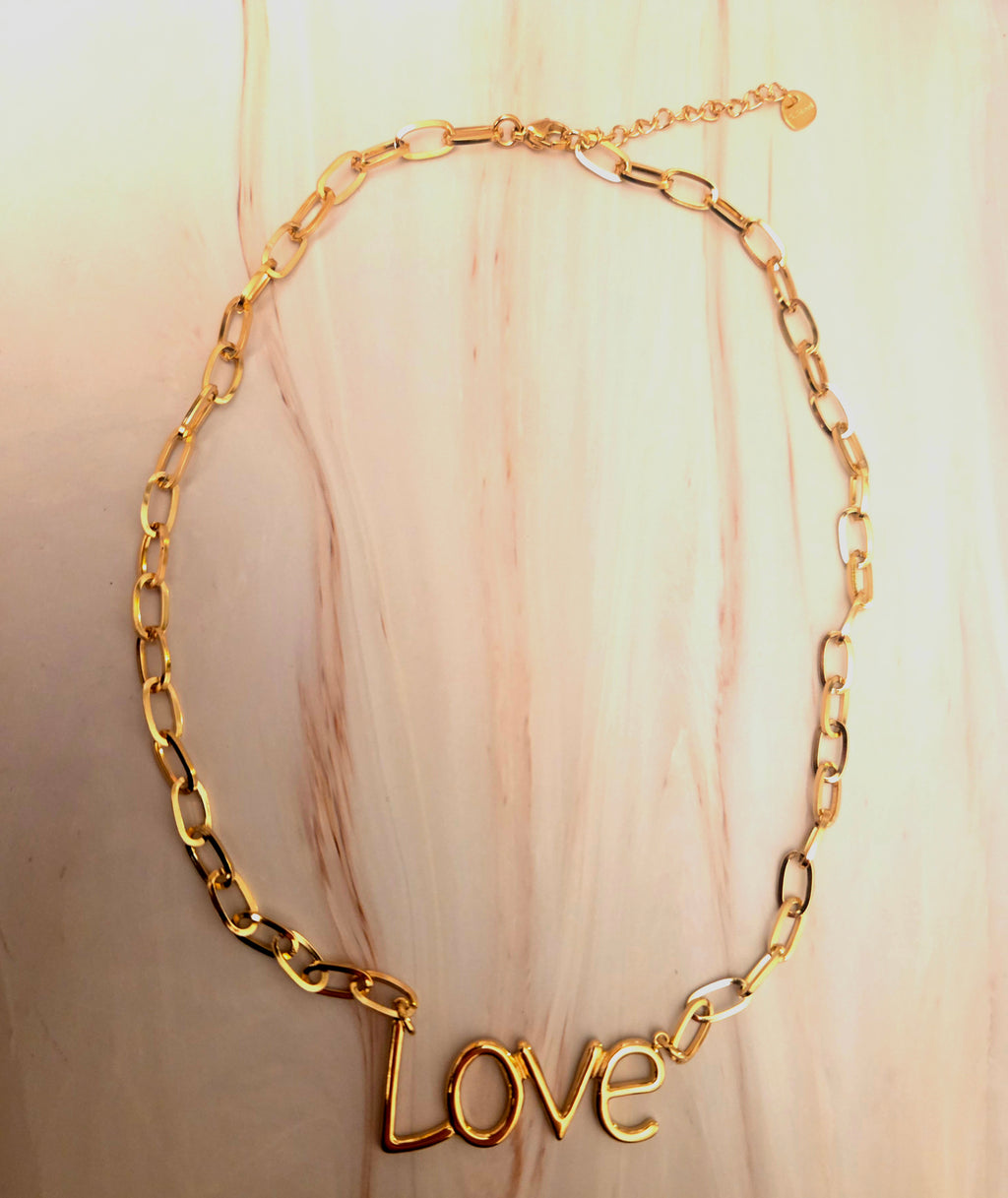 Ketting love- goud- Stainlesssteel