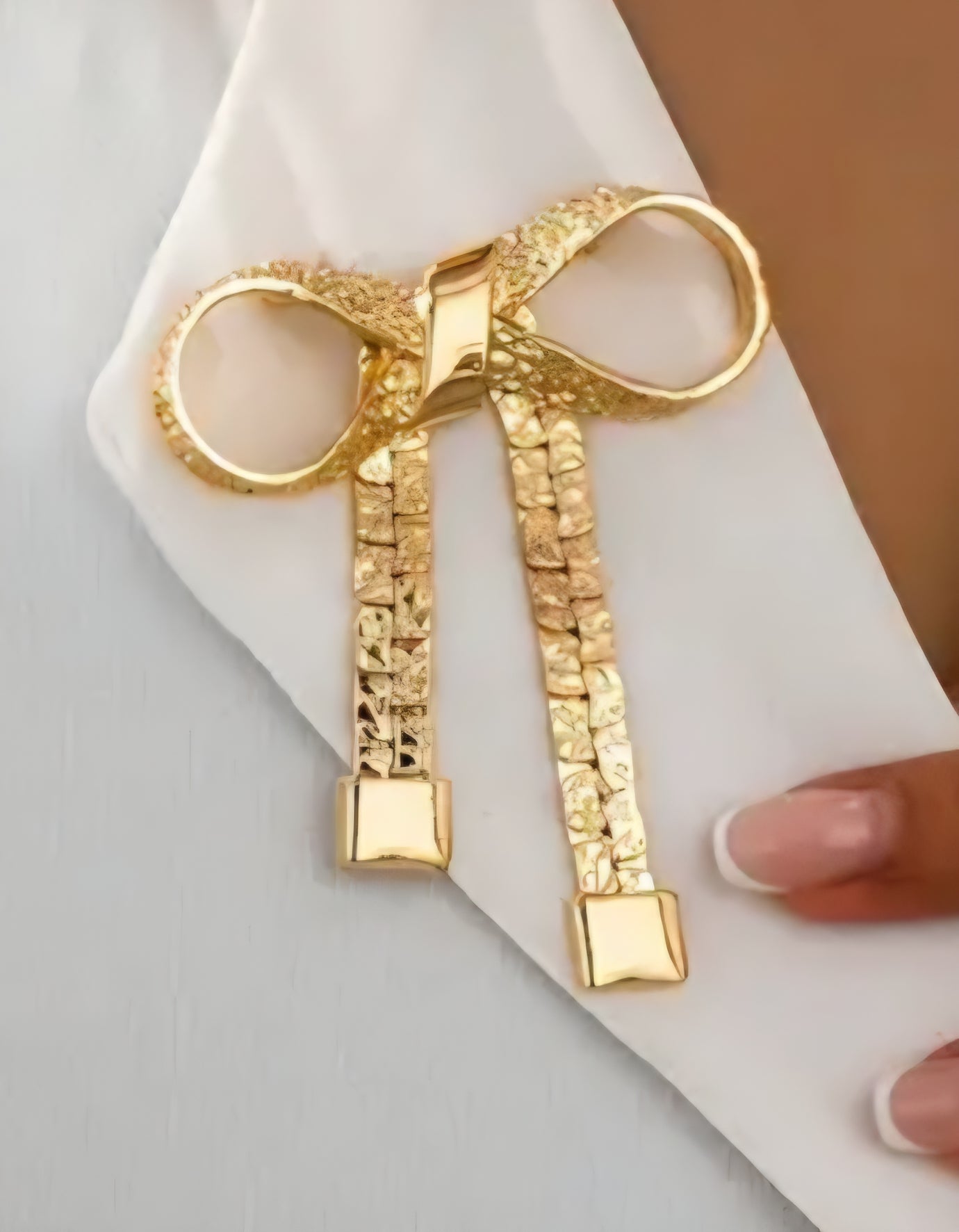 Broche Statement strik goud