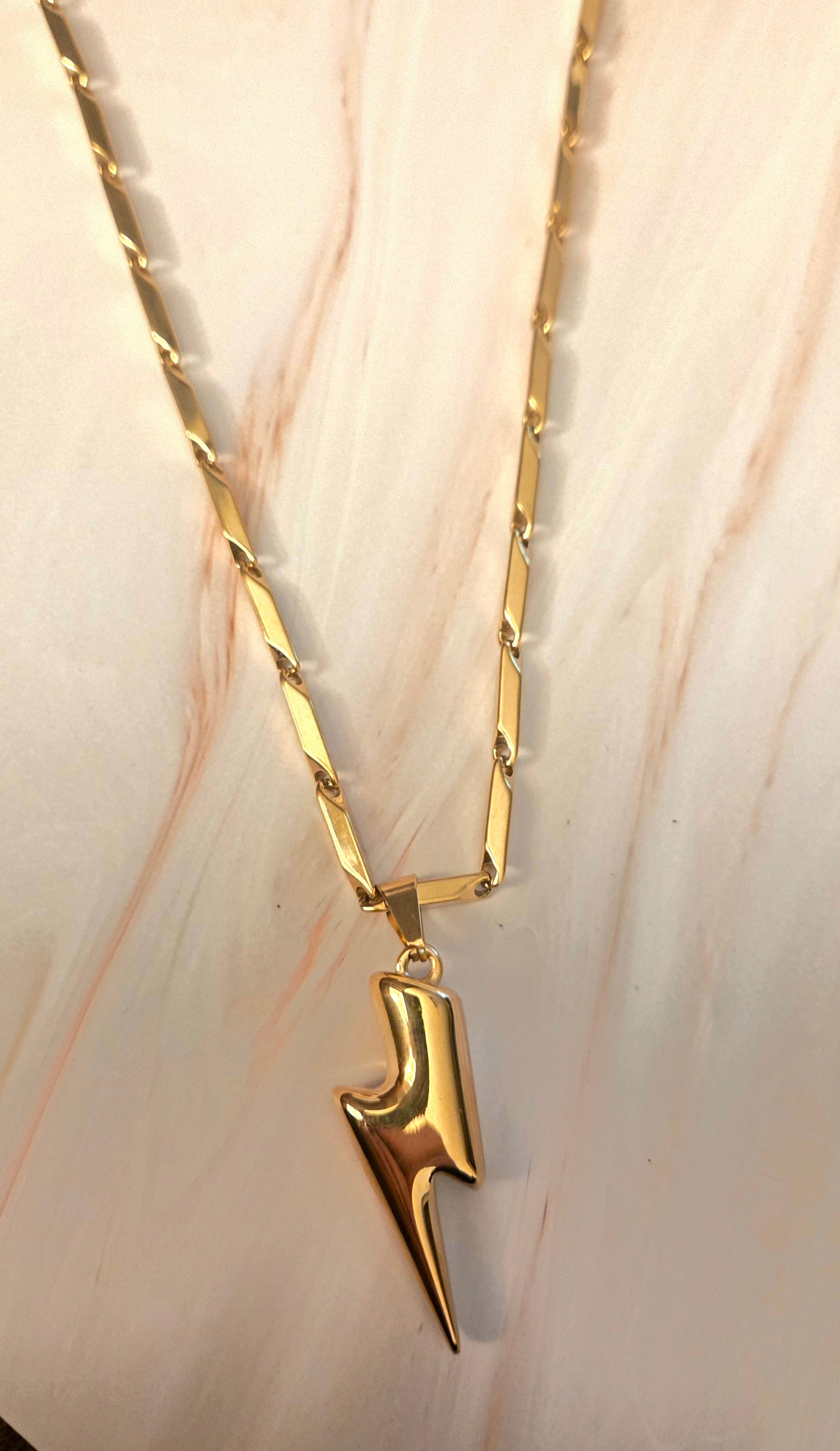 Ketting 60cm bliksem - Stainlesssteel